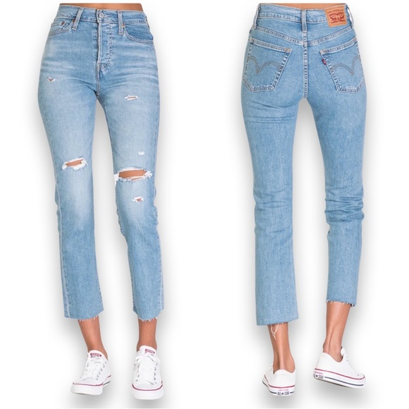 Levi's Denim - Levi’s Wedgie High Rise Distressed Staight Jeans